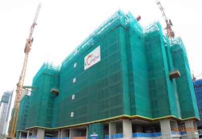 Lưới cước bao che chắn bụi công trình xây dựng