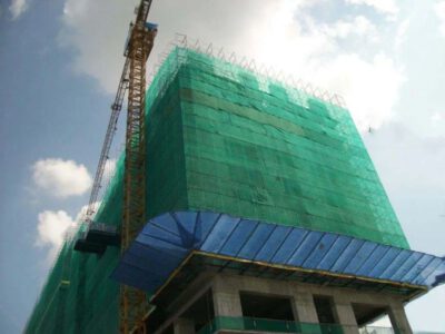 Lưới cước bao che chắn bụi công trình